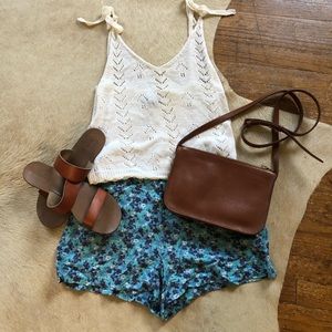 High Waisted Lightweight Floral Short